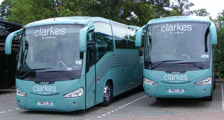 Clarkes Scania K114EB Irizar Century YN07LDO & YN07LDU